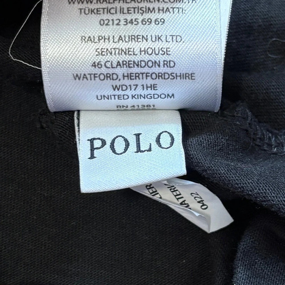 POLO Ralph Lauren | Black T-Shirt with Pocket And Red Horse Logo - Picture 6 of 7
